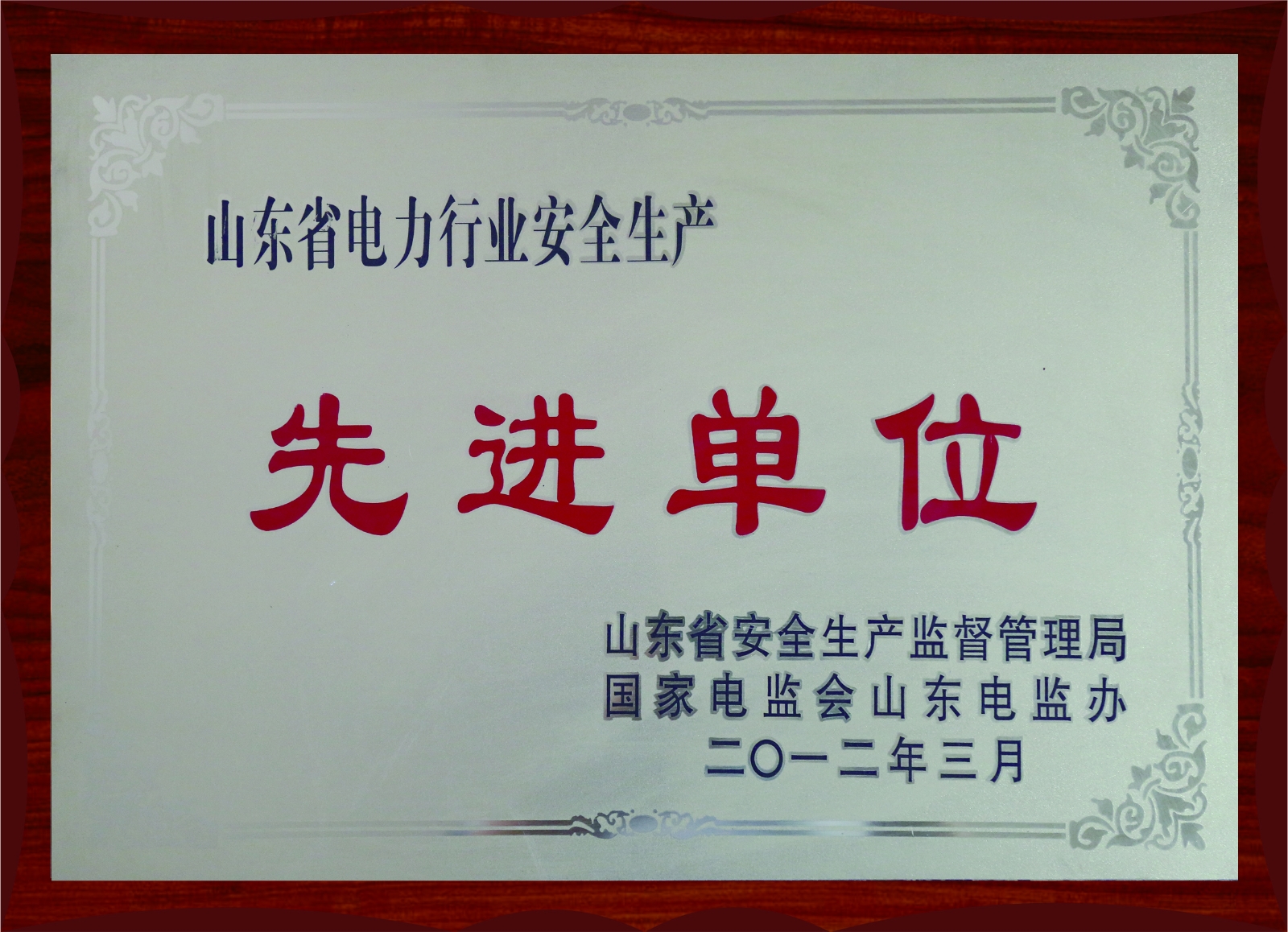 電力行業(yè)安全生產(chǎn)先進(jìn)單位